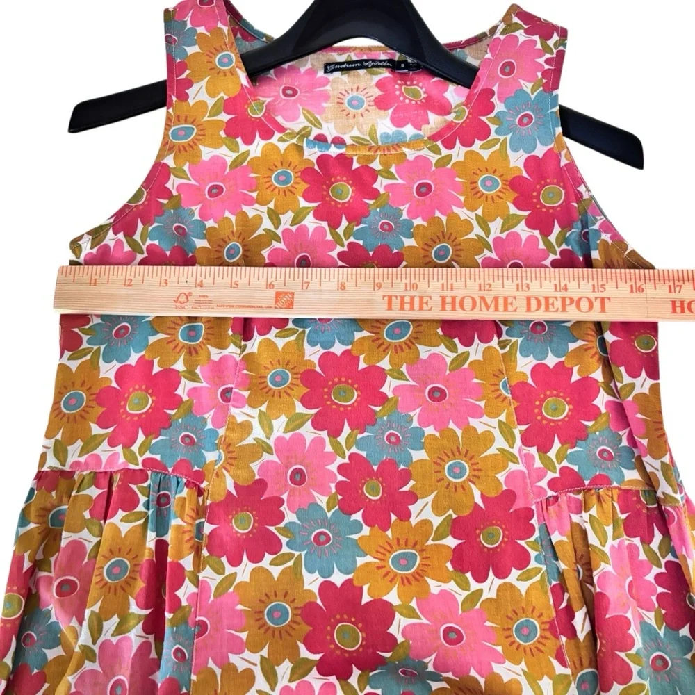 Gudrun Sjoden Floral Dress women’s boho peasant lagenlook Sz S